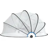 vidaXL Zwembadoverkapping rond 406x203 cm PVC