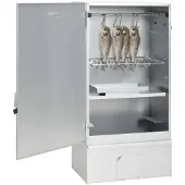 vidaXL BBQ-rookoven met houtsnippers 44,5x29x83 cm staal