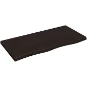 vidaXL Wandschap behandeld massief eikenhout donkerbruin