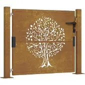 vidaXL Poort 100x100 cm boomontwerp cortenstaal
