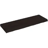 vidaXL Wandschap behandeld massief eikenhout donkerbruin