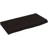 vidaXL Wandschap 60x30x(2-4)cm behandeld massief eikenhout donkerbruin