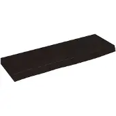 vidaXL - Wandschap - 60x20x4 - cm - behandeld - massief - eikenhout - donkerbruin