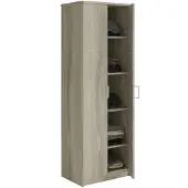 Interiax Opbergkast - Kledingkast 'Amelie' 2 deuren en 4 legplanken Sonoma (180x60x40cm)