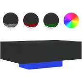 vidaXL Salontafel met LED-verlichting 85x55x31 cm zwart