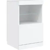 vidaXL Dressoir met LED-verlichting 41x37x67 cm wit