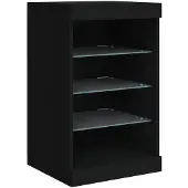vidaXL Dressoir met LED-verlichting 41x37x67 cm zwart