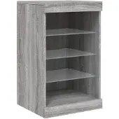 vidaXL Dressoir met LED-verlichting 41x37x67 cm grijs sonoma eiken