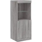 vidaXL Dressoir met LED-verlichting 41x37x100 cm grijs sonoma eiken