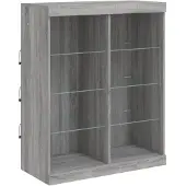 vidaXL Dressoir met LED-verlichting 81x37x100 cm grijs sonoma eiken