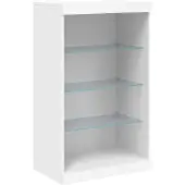 vidaXL Dressoir met LED-verlichting 60,5x37x100 cm wit