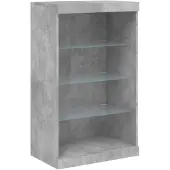 vidaXL Dressoir met LED-verlichting 60,5x37x100 cm betongrijs