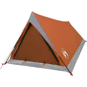 vidaXL Tent 2-persoons waterdicht grijs en oranje