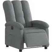vidaXL Fauteuil elektrisch verstelbaar stof donkergrijs