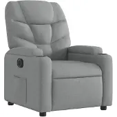 vidaXL Fauteuil elektrisch verstelbaar stof lichtgrijs