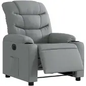 vidaXL Fauteuil elektrisch verstelbaar stof lichtgrijs