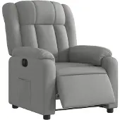 vidaXL Fauteuil elektrisch verstelbaar stof lichtgrijs