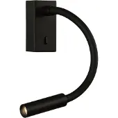 ACB ILUMINACIÓN LED-wandlamp Cio, zwart, Slaapkamer, Aluminium, Modern, LED wandlamp