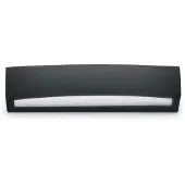 Ideal Lux Wandlamp buiten Andromeda, dimbaar, zwart, Badkamer, Aluminium, Modern, Wandlamp buiten