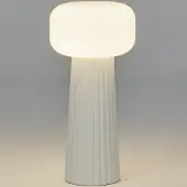 Mantra-Iluminacion Tafellamp Faro, wit / opaal, Woon-/ Eetkamer, Kunststof, Tafellamp