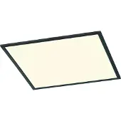 TRIO leuchten - LED Plafondlamp - Plafondverlichting - 31W - Warm Wit 3000K - Dimbaar - Vierkant - Zwart - Aluminium