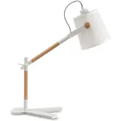 Mantra-Iluminacion Tafellamp NORDICA, wit / opaal, Woon-/ Eetkamer, metaal, Modern, Tafellamp