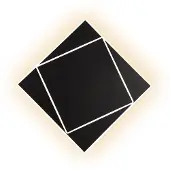 Mantra-Iluminacion LED-wandlamp Dakla, zwart, Woon-/ Eetkamer, Kunststof, Modern, LED wandlamp