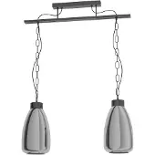 Eglo Hanglamp Brickfield met twee smoke glazen