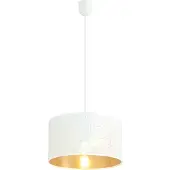 Emibig Hanglamp , 1xE27, 40W, ASTON 1, wit/goud, modelnummer 1147/1