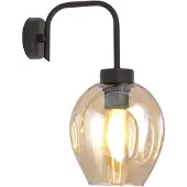 Emibig Wandlamp Lukka, dimbaar, zwart, Woon-/ Eetkamer, metaal, Modern, wandlamp