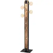 Eglo 43471 Layham Staande Lamp Hout Bruin/Staal Zwart - 4 x E27
