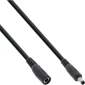 InLine DC verlengkabel | 4,0 x 1,7mm | max. 140W | zwart | 5 meter