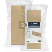 SQOON Fam papieren stofzuigerzakken | 10 zakken | 66 x 28 cm | Ø 63 mm (huismerk)