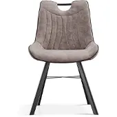 Interiax Eetkamerstoel Ida Micro Fiber PU Grijs