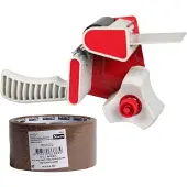 Benson Tape dispenser/houder - kunststof - incl. 2 rollen verpakkingstape - Tape (klussen)