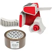 Benson Tape dispenser/houder - kunststof - incl. 2 rollen verpakkingstape - Tape (klussen)