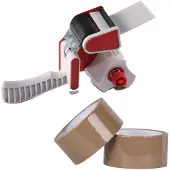 Benson Tape dispenser/houder - kunststof - incl. 2 rollen verpakkingstape - Tape (klussen)