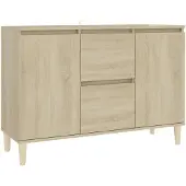 vidaXL Dressoir 101x35x70 cm bewerkt hout sonoma eikenkleurig