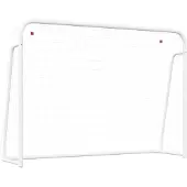 vidaXL Voetbaldoel met net 214x75x152 cm staal en polyester wit