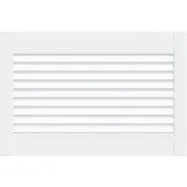 vidaXL Kastdeur met lamellen 39,5x59,4 cm massief grenenhout wit