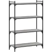 vidaXL Boekenkast 4-laags 80x30x120 cm bewerkt hout grijs sonoma