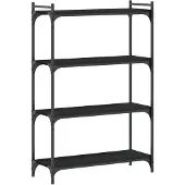 vidaXL Boekenkast 4-laags 80x30x120 cm bewerkt hout zwart