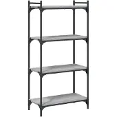 vidaXL Boekenkast 4-laags 60x30x120 cm bewerkt hout grijs sonoma eiken