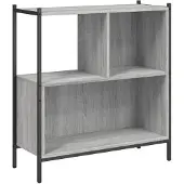 vidaXL Boekenkast 72x28x77,5 cm bewerkt hout grijs sonoma eikenkleur