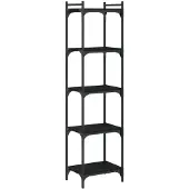 vidaXL Boekenkast 5-laags 40x30x154 cm bewerkt hout zwart