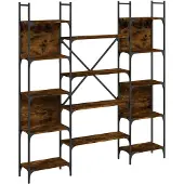 vidaXL Boekenkast 155,5x24x166,5 cm bewerkt hout gerookt eikenkleurig