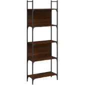 vidaXL Boekenkast 5-laags 60,5x24x166,5 cm bewerkt hout bruineiken