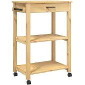 vidaXL Keukentrolley MONZA 60x40x88,5 cm massief grenenhout