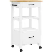 vidaXL Keukentrolley MONZA 48x40x88,5 cm massief grenenhout