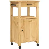 DKD Home Decor Keukenwagen MONZA, 48x40x90 cm, massief grenenhout